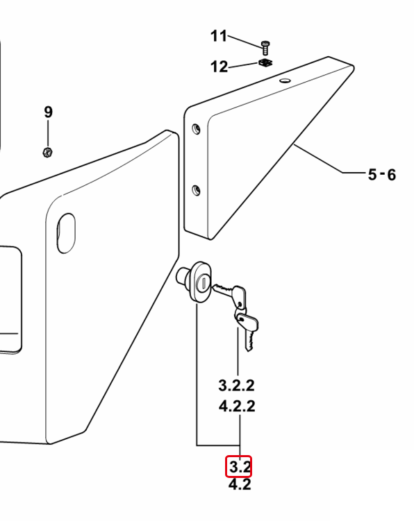 PULSANTE COMPLETO SINISTRO Cod. 0.008.2765.4 SDF - CMA EBOLI