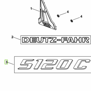 TARGHETTA 5120 C DEUTZ Cod. 0.020.9046.0 SDF